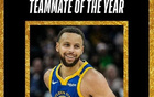 NBA勇士庫里獲本賽季最佳隊友獎