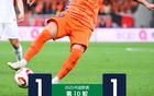 席爾瓦破門，瓦科追平，泰山隊(duì)平海牛1-1。