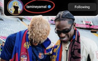 Travis Scott關(guān)注亞馬爾，足球界牌面第一人